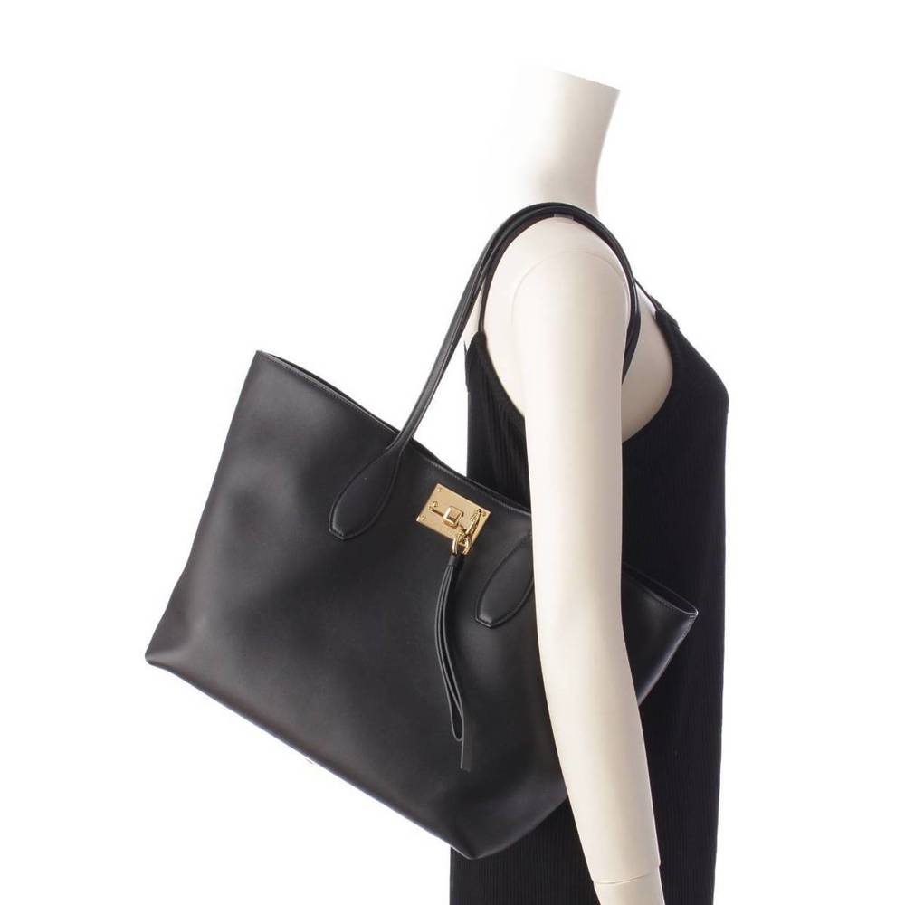 Salvatore Ferragamo x with strap black Gancini tote bag - Picture 9 of 9